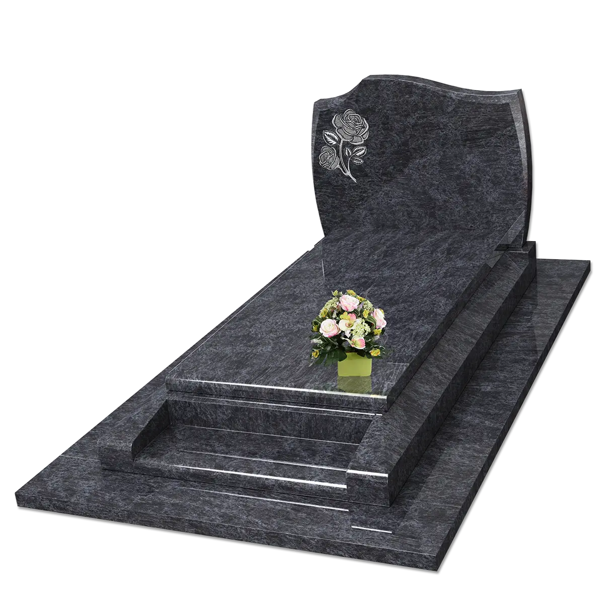 Monument avec socles revers d'eau 5 pièces Prie-Dieu en Mass Blue