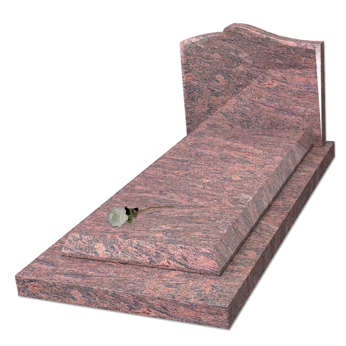 Monument avec tombale monlythe en Rose Dalva
