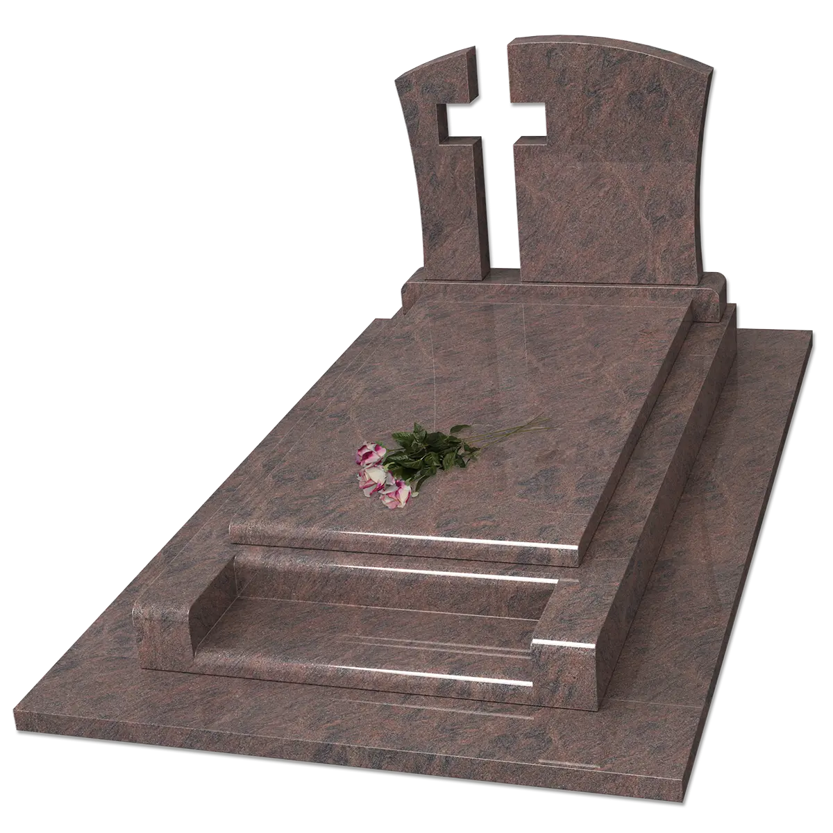 Monument Chrétien 5 pièces prie Dieu avec sa stèle croix