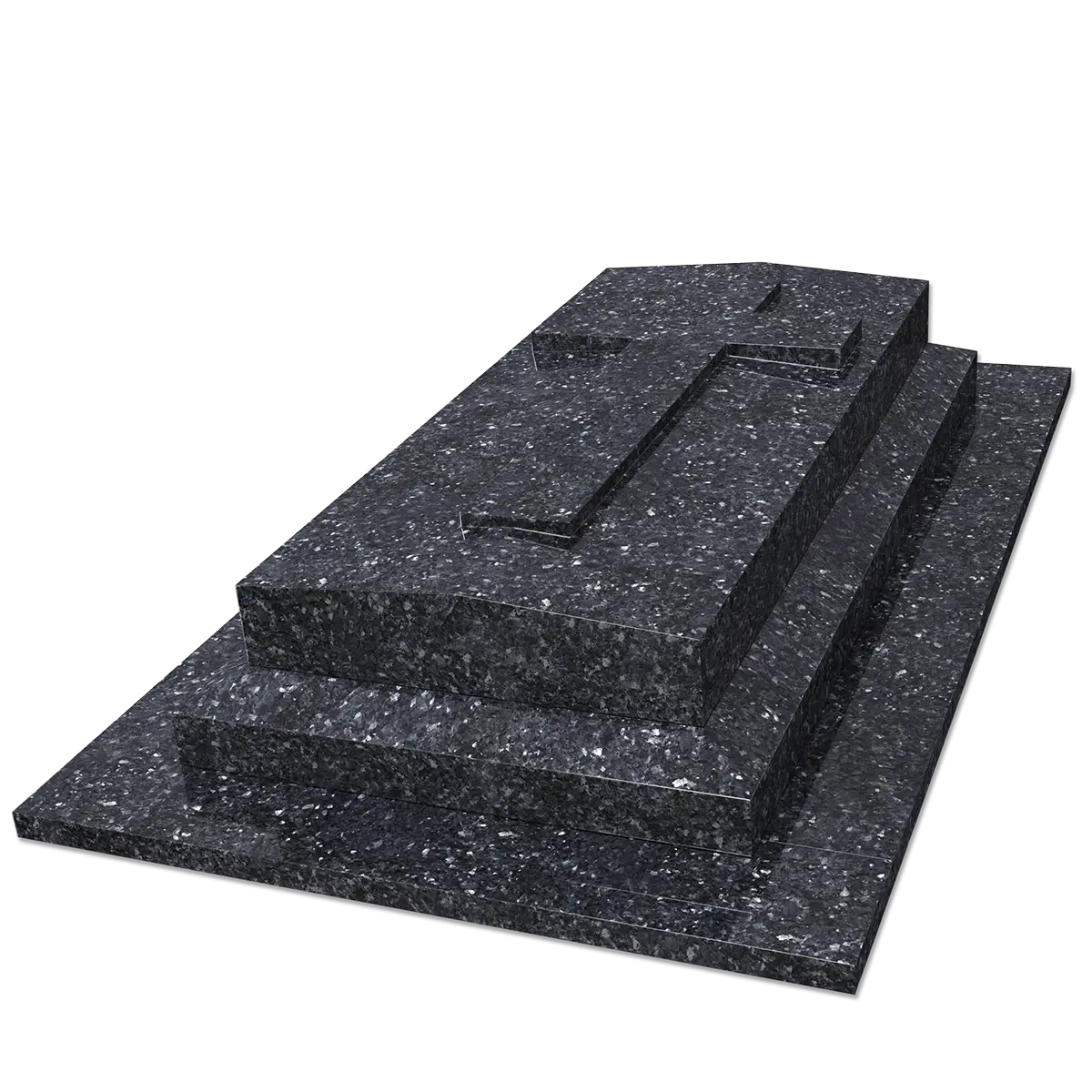 Monument Chrétien 4 pièces avec tombale croix relief