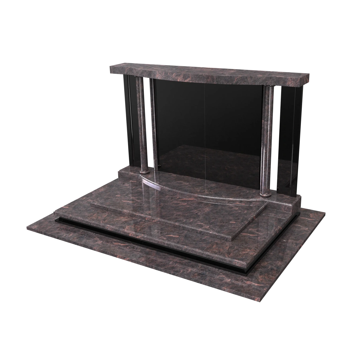 Monument double avec chapiteau en Himalaya SRE et Noir Fin