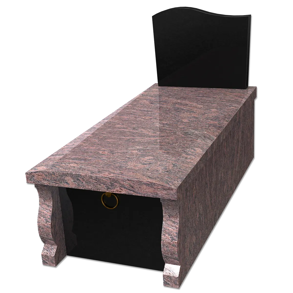 Monument en élévation avant montants en doucine