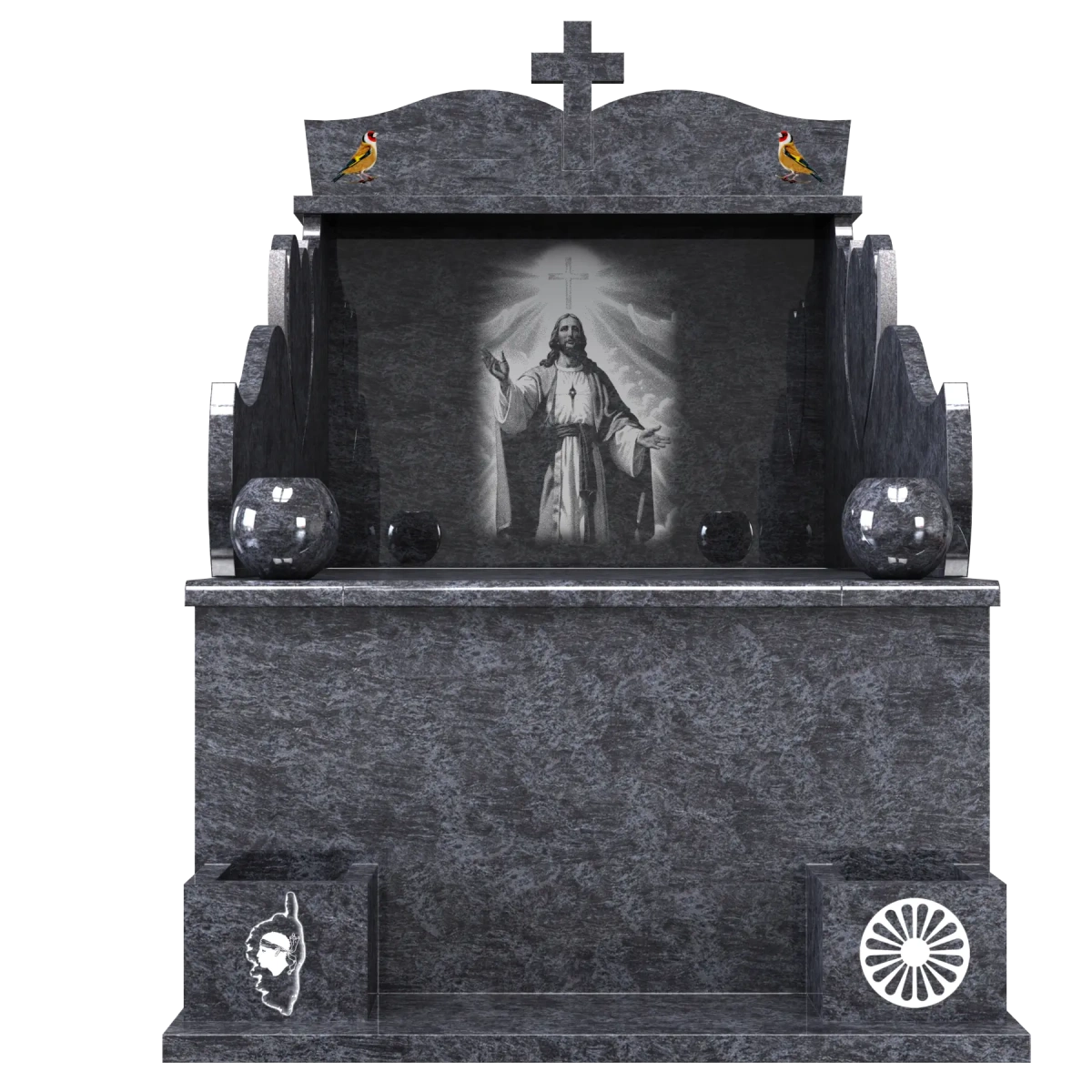 Monument 2 jardinières et parevents forme travaillée