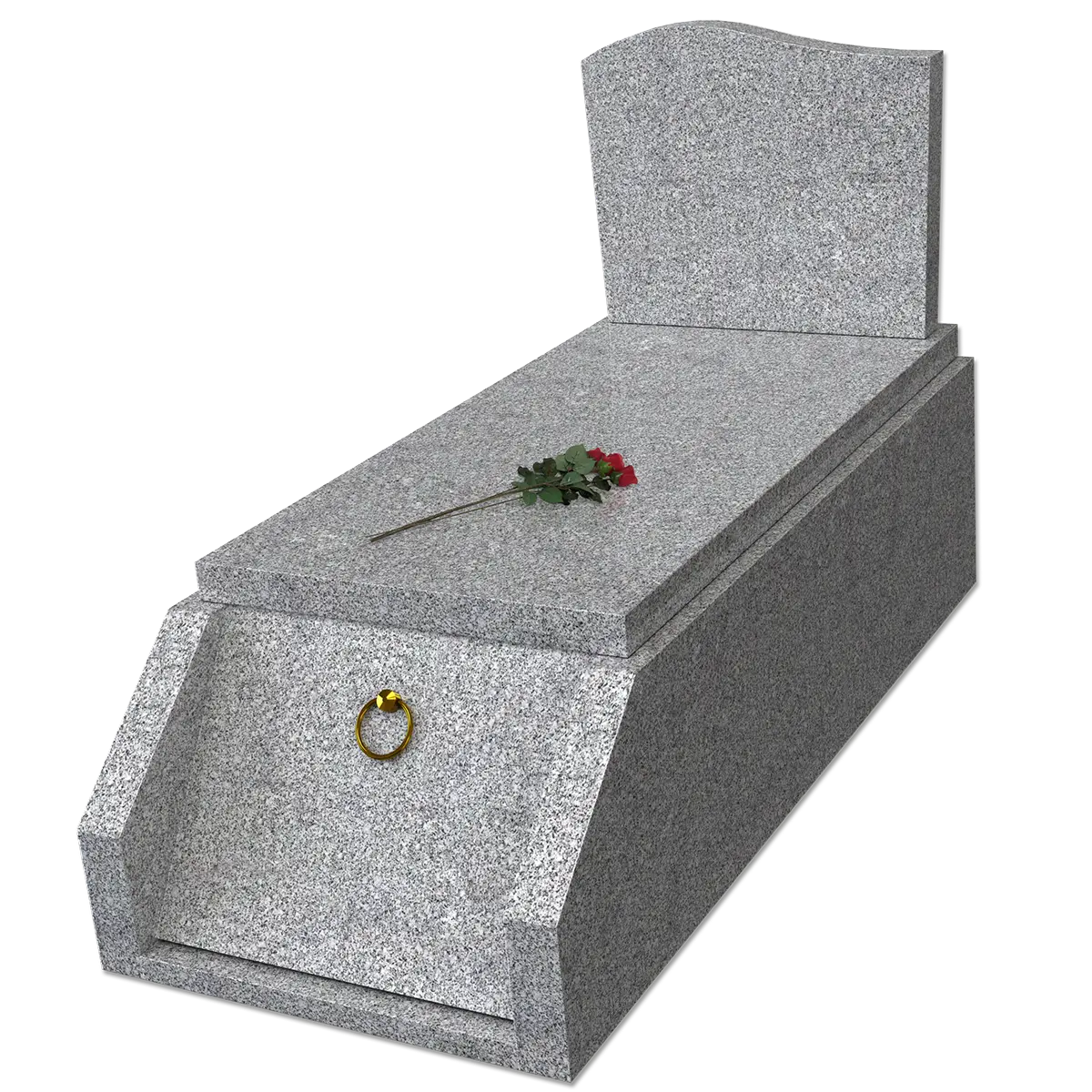 Monument simple en élévation avec 1 porte