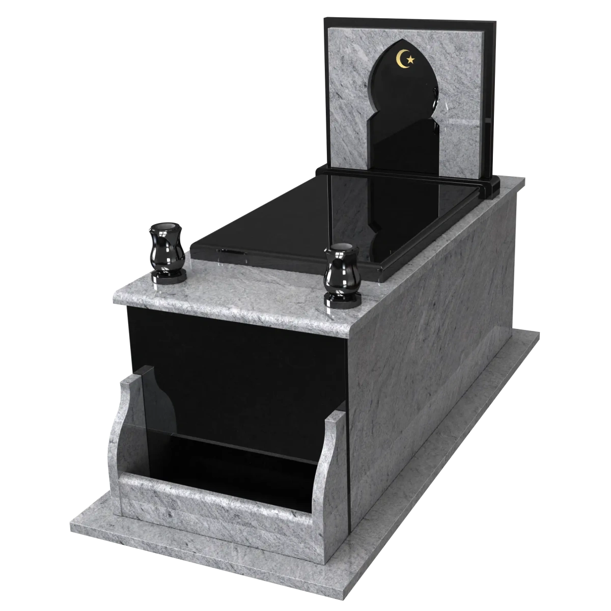 Monument avec stelle découpe forme minaret musulmane