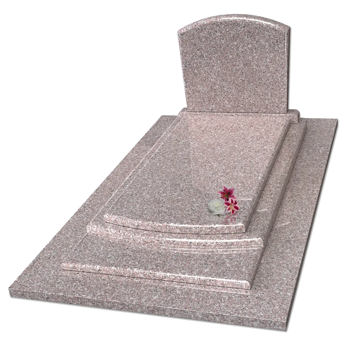 Monument avec soubassement massif en Rose Pastel