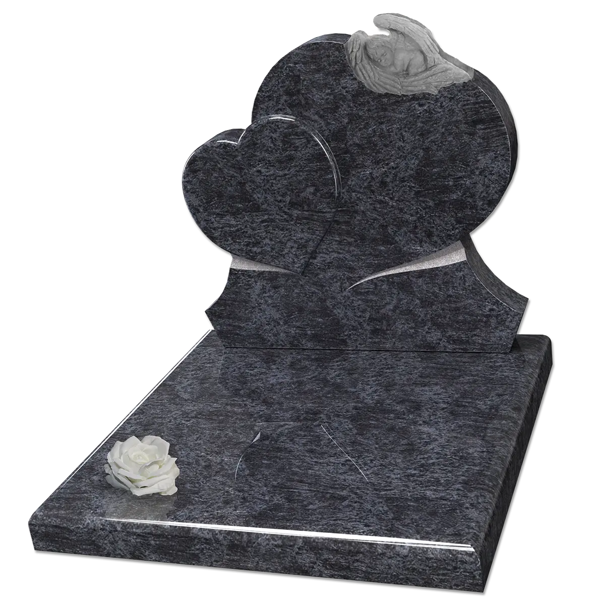 Cinéraire avec ange en Mass Blue