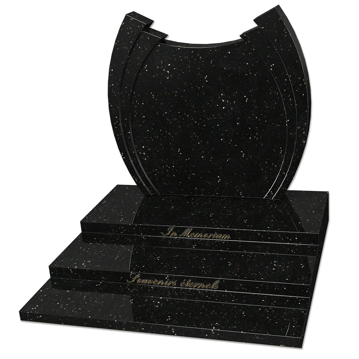 Cinéraire escalier en Noir Galaxy