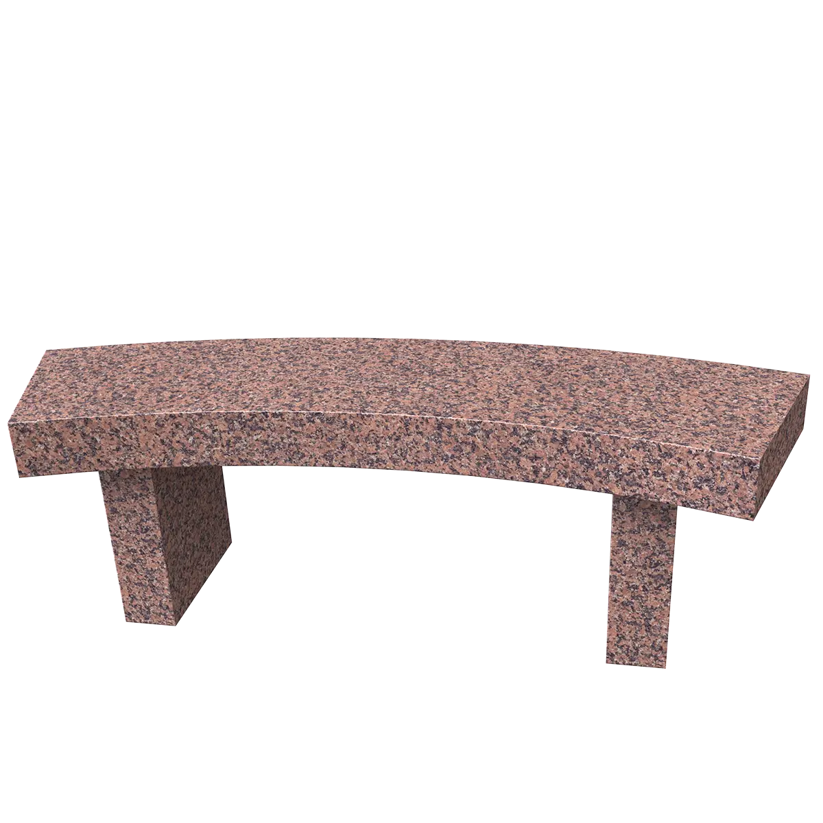 Banc Incurvé en Rose Clarté