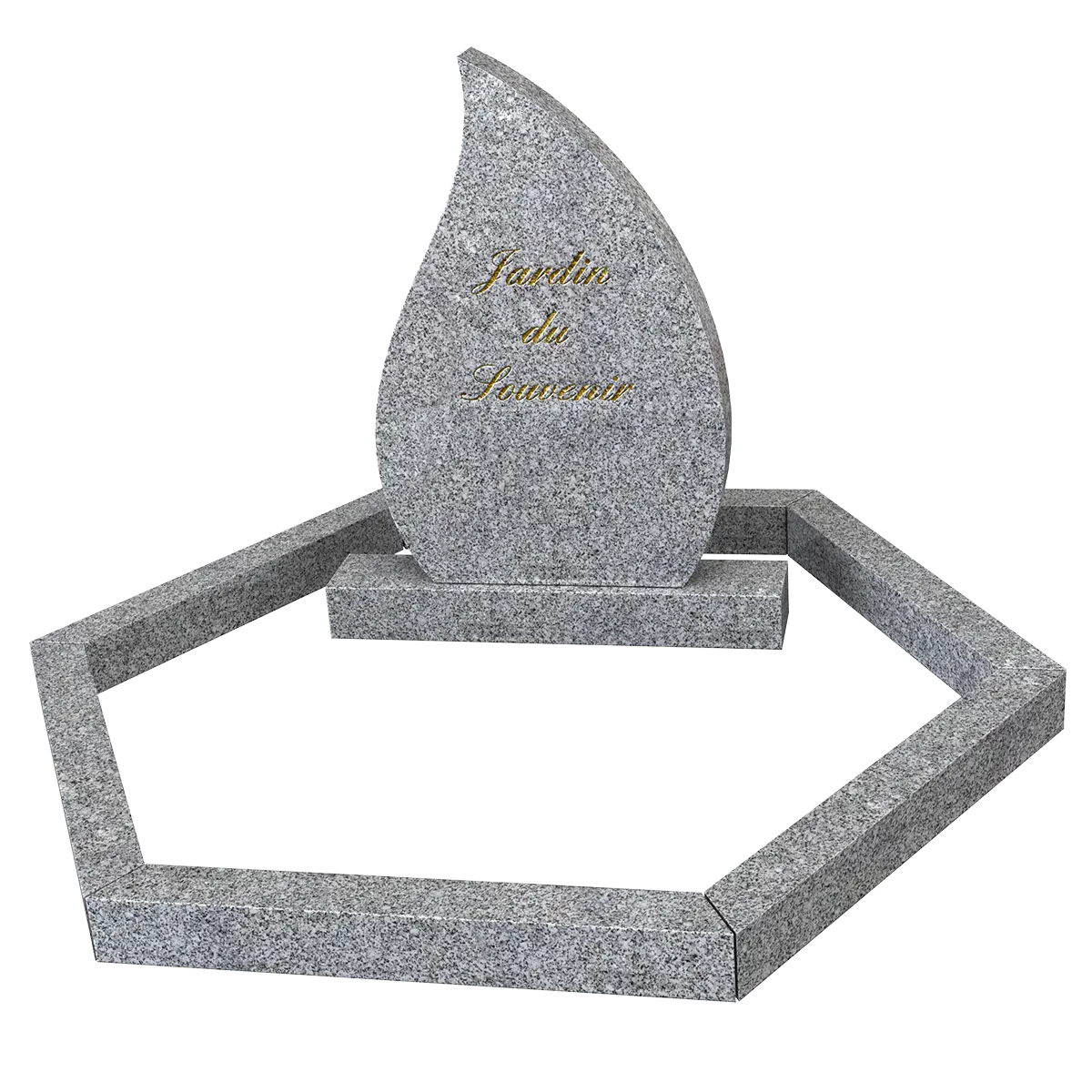 Bordures et stèle jardin du souvenir en Tarn Moyen