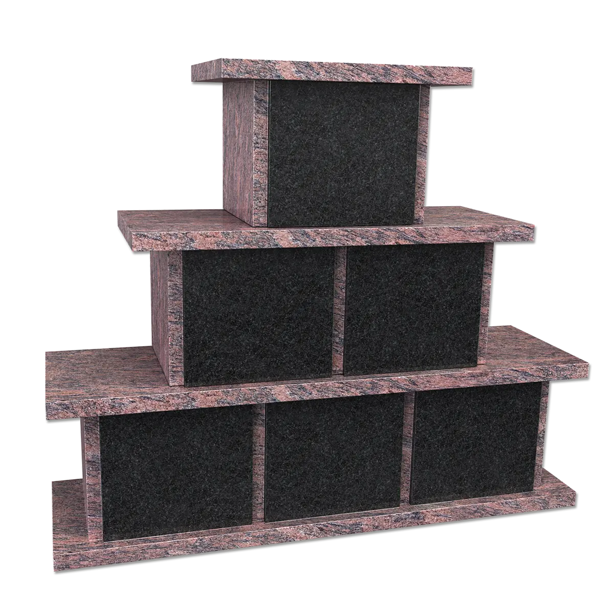 Columbarium 6 cases en Rose Dalva et Noir Afrique