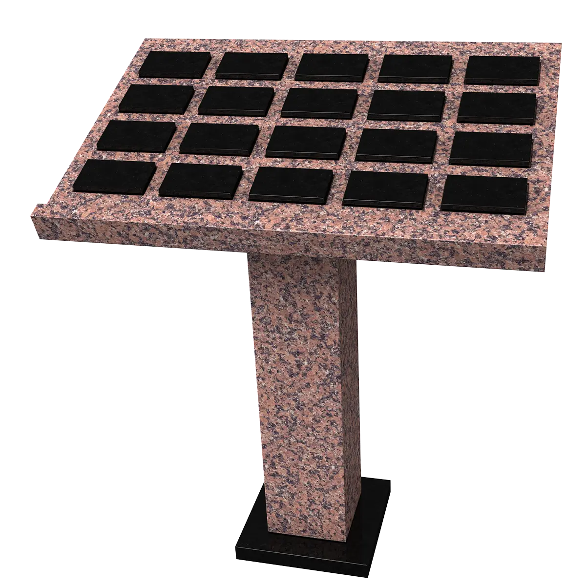 Pupitre avec tablette en Rose Clarté et Noir Fin