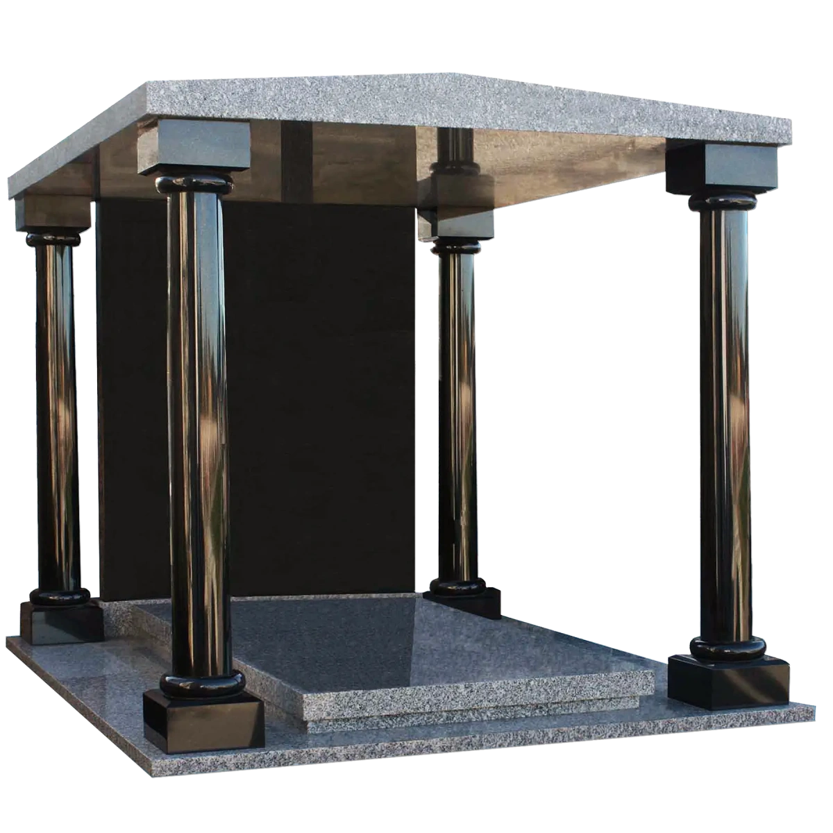 Chapelle bicolore 4 colonnes en Tarn Moyen et Noir Fin