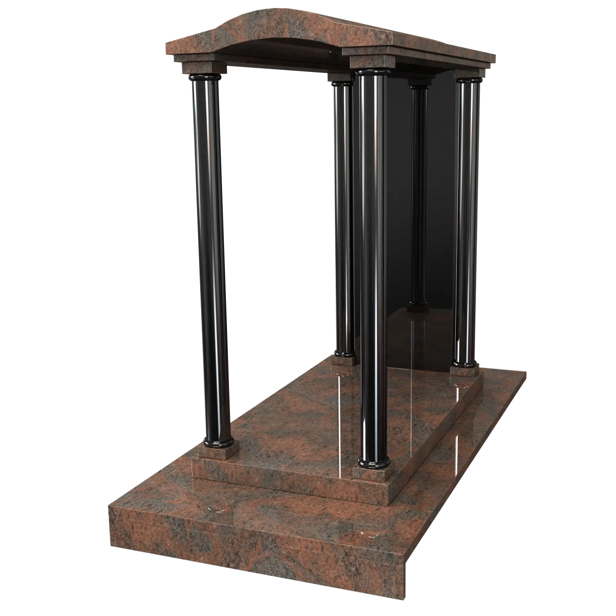 Chapelle 4 colonnes en Juparana et Noir Fin