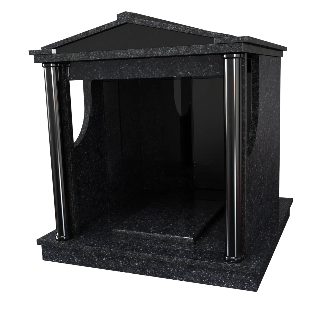 Chapelle 2 colonnes avec murs latéraux et découpe