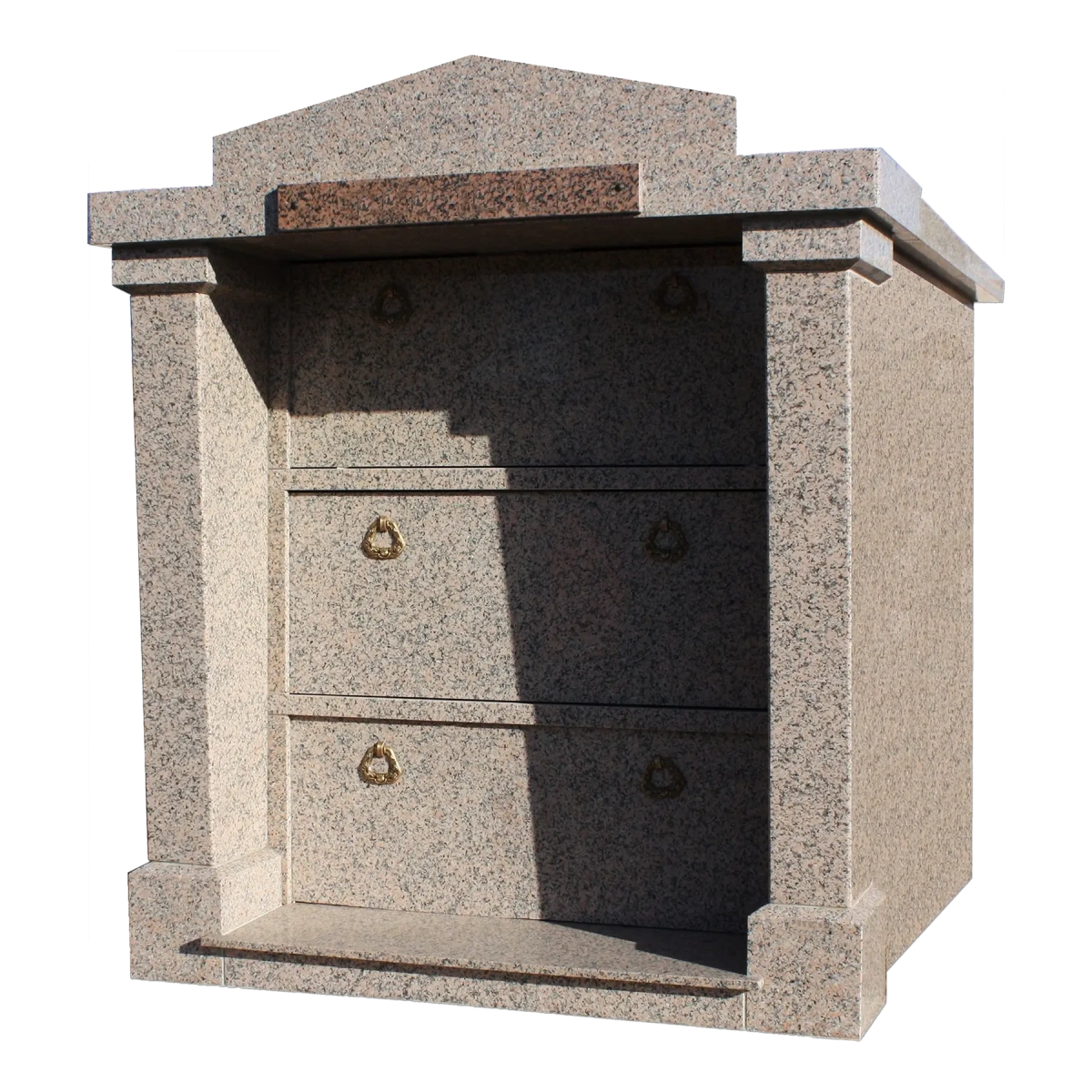 Chapelle avec 2 colonnes et 3 portes en Rose Porino