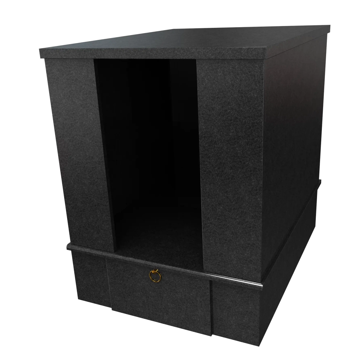 Chapelle 2 murs stèle et 2 retours murs en Noir Afrique